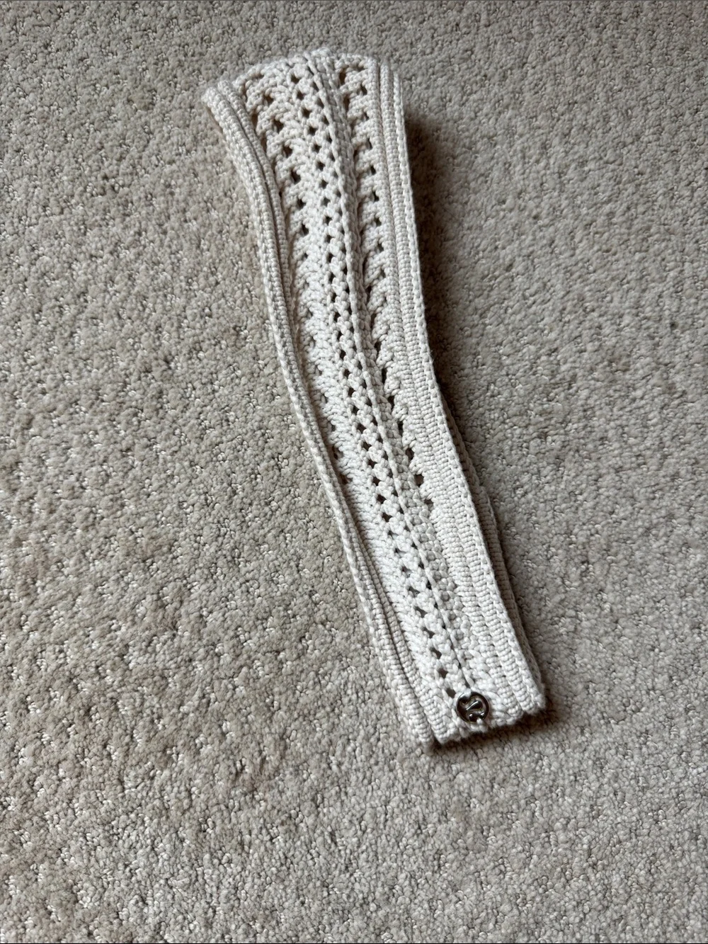 lululemon athletica Cream Crocheted Headband